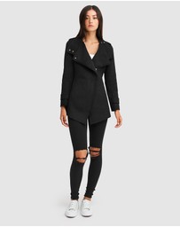 Belle & Bloom - Bad Girl Wool Blend Moto Coat