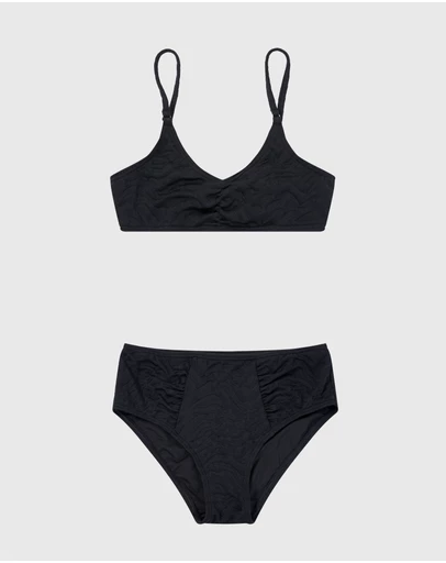 Aqua Blu Kids - Stepping Stones Black Active Bikini Set - Teens