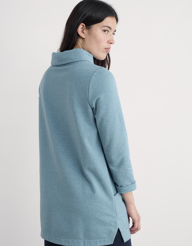Seasalt - Seasalt Cornwall Blue Formative Brushed Back Jersey Tunic