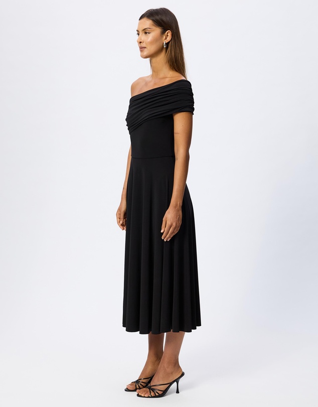 Norma Kamali - Sleeveless Cowl Neck Hooded Midi Dress