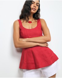 AERE - Bria Linen Top