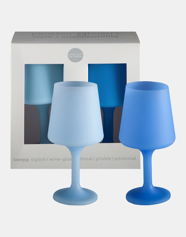 porter green - swepp silicone unbreakable wine glasses