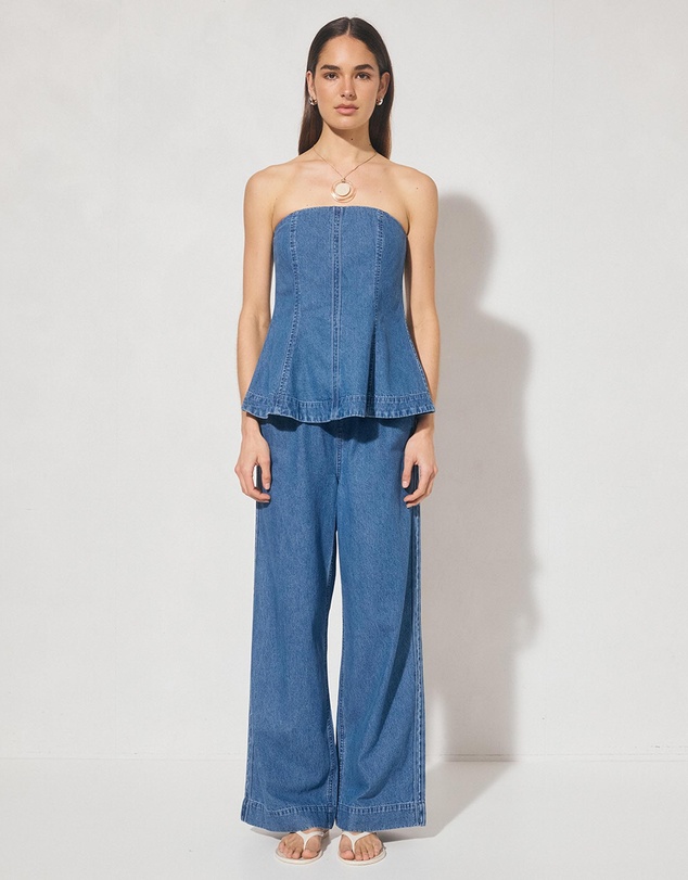 MON RENN - Indigo Denim Top