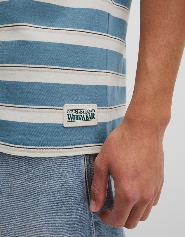 Country Road - Australian Cotton Stripe Workwear T-shirt