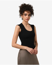 Forcast - Soho Rounded Square Neck Top