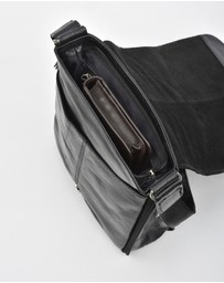 Cobb & Co - Notting Jr. Leather RFID Expandable Satchel