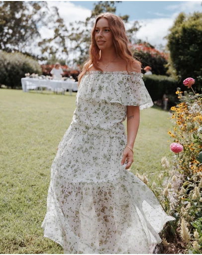 Petal & Pup - Vanessa Maxi Skirt Set - Green Leaf