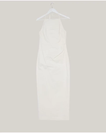 Revibe - Repaired Shona Joy Lani High Neck Halter Maxi Dress - AU 10