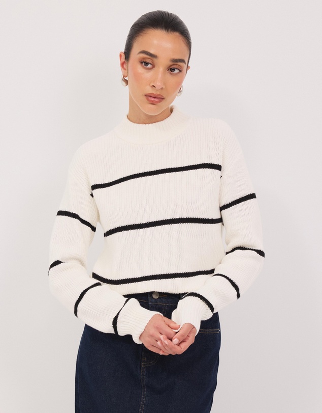 Calli - Ronnie Stripe Crew Neck Jumper