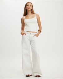 Cotton On - Knit Cami With Ruffle Hem
