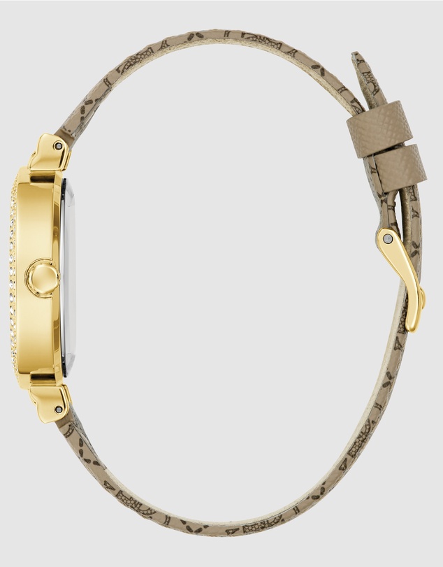 GUESS - Guess Ivy Ladies Beige Gold Tone Analogue Watch