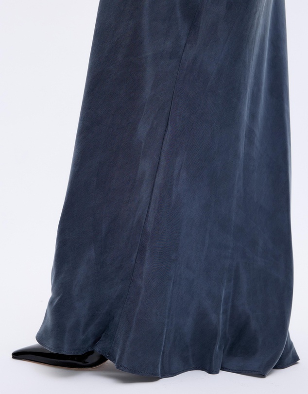 Minima Esenciales - Florence Cupro Lace Up Back Midi Dress