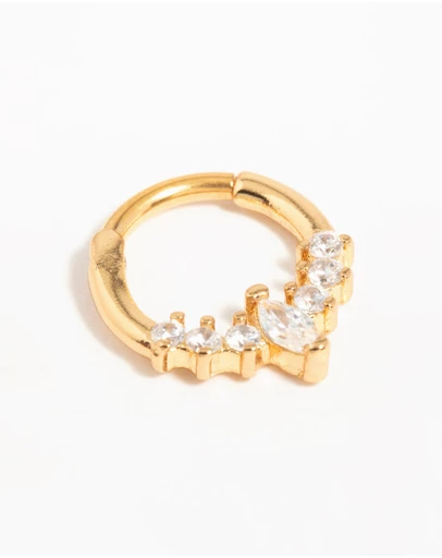 Lovisa - Gold Plated Surgical Steel Diamante Crown Ear Clicker