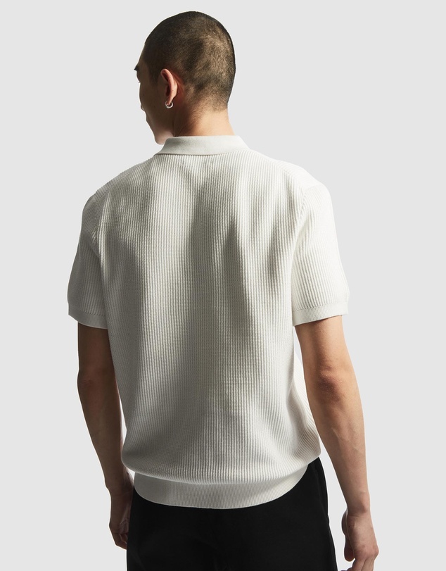 COS - TEXTURED KNITTED POLO SHIRT