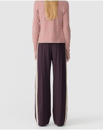 Bassike - Wide Leg Athletic Tape Pants