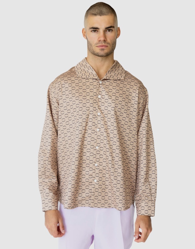 Justin Cassin - Imran Print Wide Collar Shirt