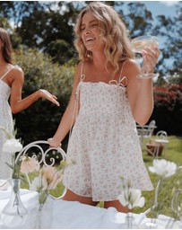 Petal & Pup - Liora Playsuit - Peach Ditsy Floral
