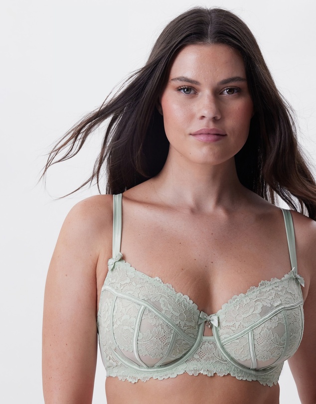 Bras N Things - Bethany Full Cup Underwire Bra - Light Green