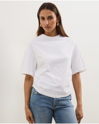 Atmos&Here - Short Sleeve Funnel Neck T-Shirt
