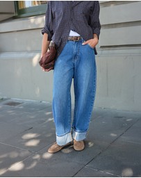 Ceres Life - Frannie Cuffed Barrel Jean