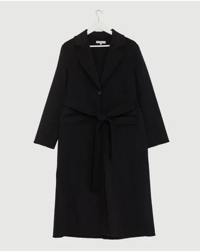 Revibe - Repaired AERE Orla Double Faced Wool Coat - AU 8