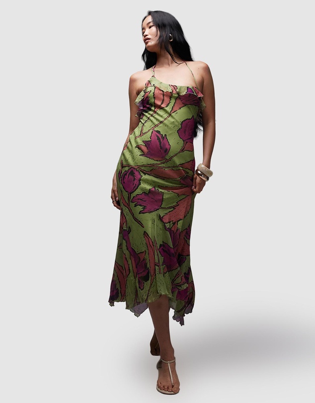 TOPSHOP - Godet Hem Occasion Midi Dress