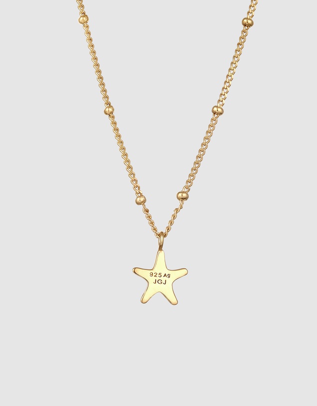 Elli Jewelry - Necklace Choker Starfish 925 Sterling Silver Gold-Plated