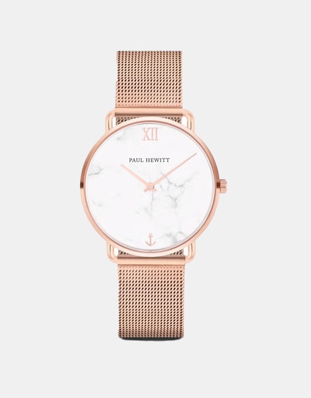 Paul Hewitt - Miss Ocean Marble Dial Rosegold Mesh Strap Watch