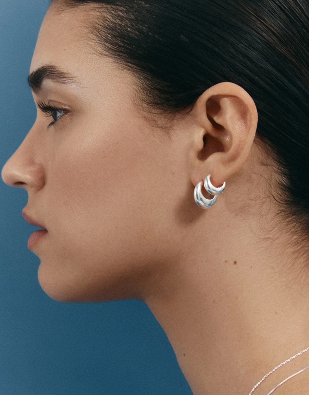Kirstin Ash - Indigo Hoops Small