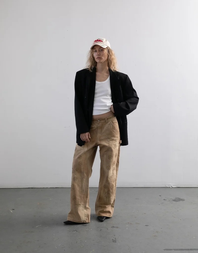 Found - Canvas Studded Work Pants