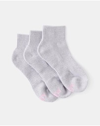 Cotton On Body Active - 3-Pack Body Quarter Crew Socks