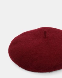 Morgan & Taylor - Lisa Wool Beret in Burgundy Red