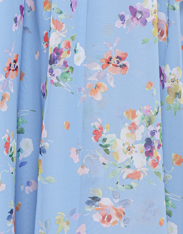 Petal & Pup - Codie Off Shoulder Maxi Dress - Cornflower Blue Floral