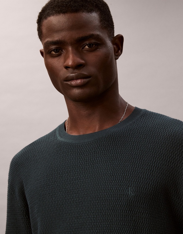 Calvin Klein - Cotton Textured Classic Crewneck Jumper