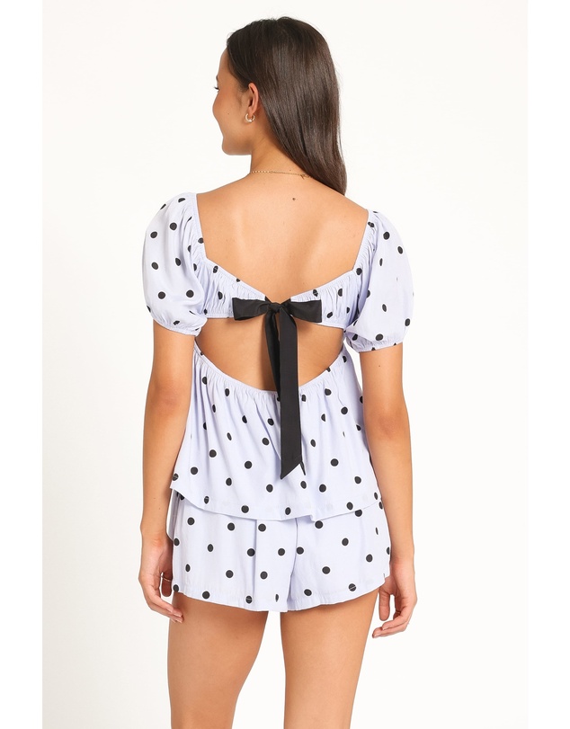 Petal & Pup - Julia Set - Blue Black Dot