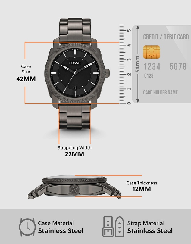 Fossil - Machine Grey Analogue Watch
