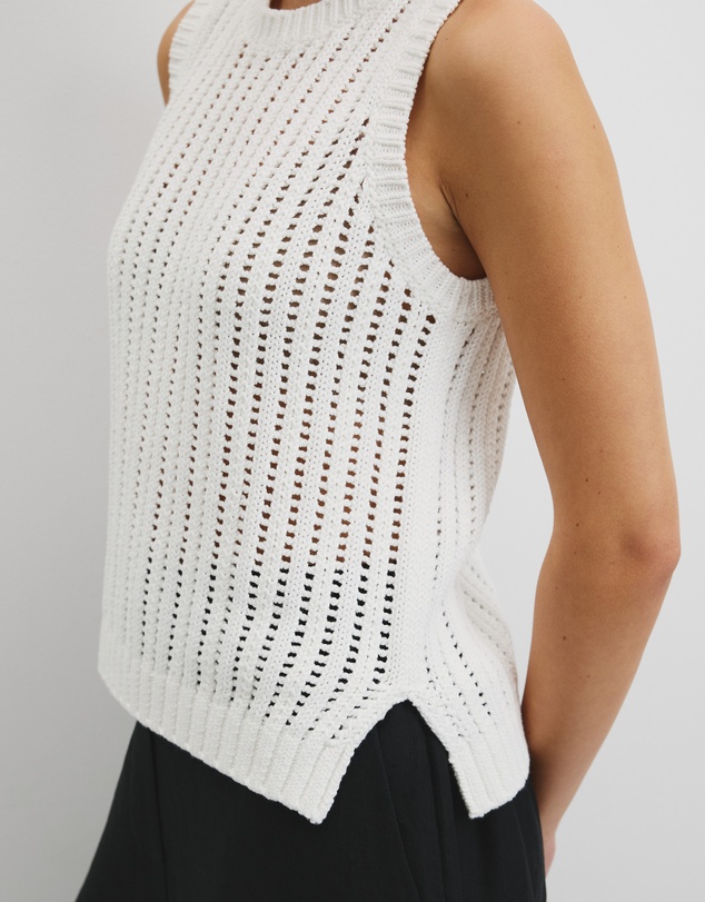 Country Road - Australian Good Earth Cotton Pointelle Knit Tank