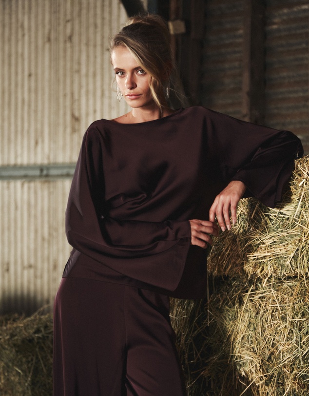 Forcast - Asma Satin Bias Cut Top