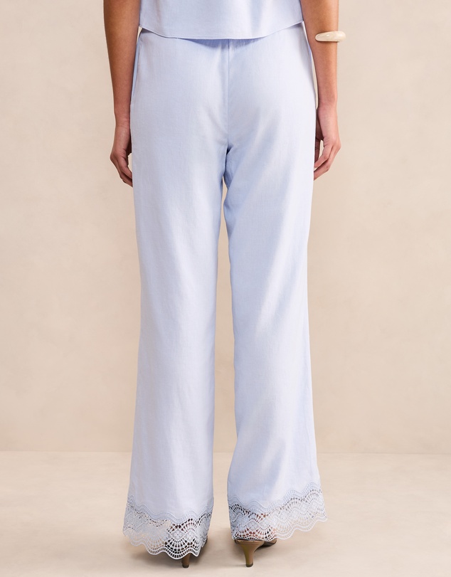 Forever New - Freya Lace Trim Linen Pants