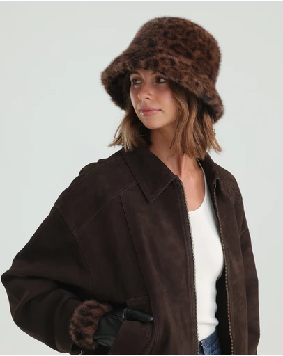 Morgan & Taylor - Marissa Faux Fur Hat in Brown
