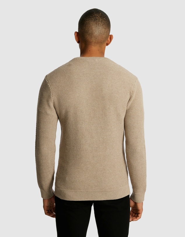 yd. - Jayce Crew Neck Textured Knit Jumper