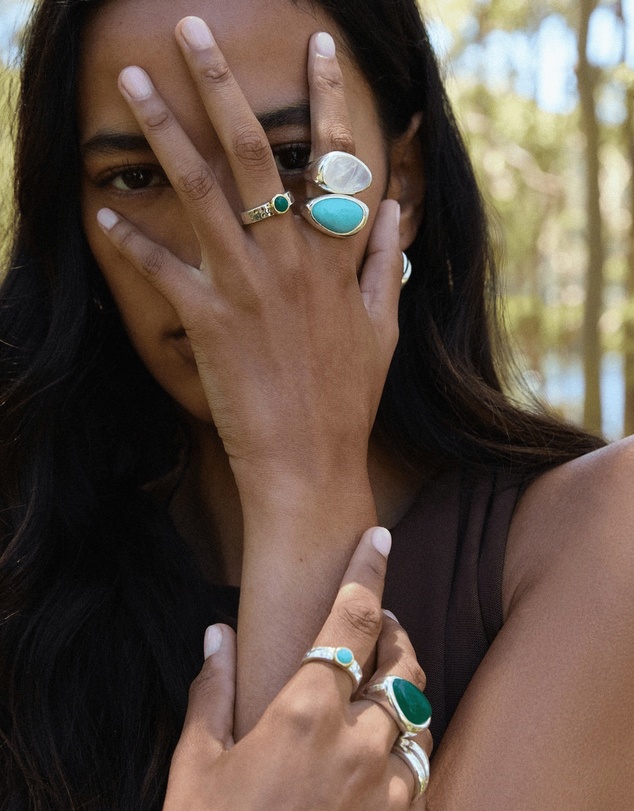 Najo - Emergence Amazonite Silver Ring