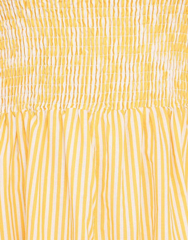 Petal & Pup - Aviva Smocked Midi Dress - Mango Stripe