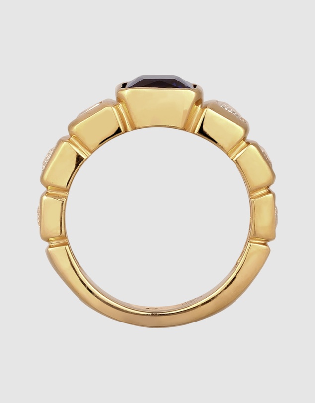 Elli Jewelry - Ring Sapphire 925 Sterling Silver Vermeil
