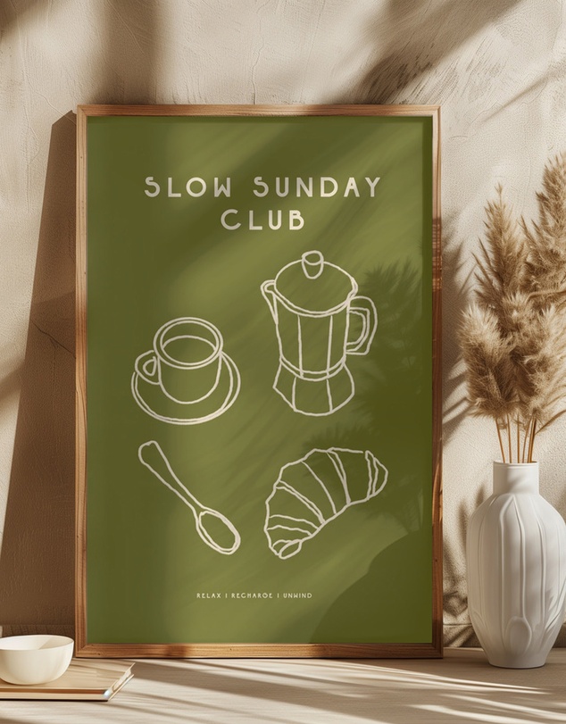Olive et Oriel - Slow Sunday Club No2 by Treechild Art Print