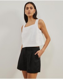 Atmos&Here - Aven Linen Blend Boxy Top