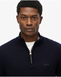 Superdry - Wool Blend Half Zip Slim Fit Jumper