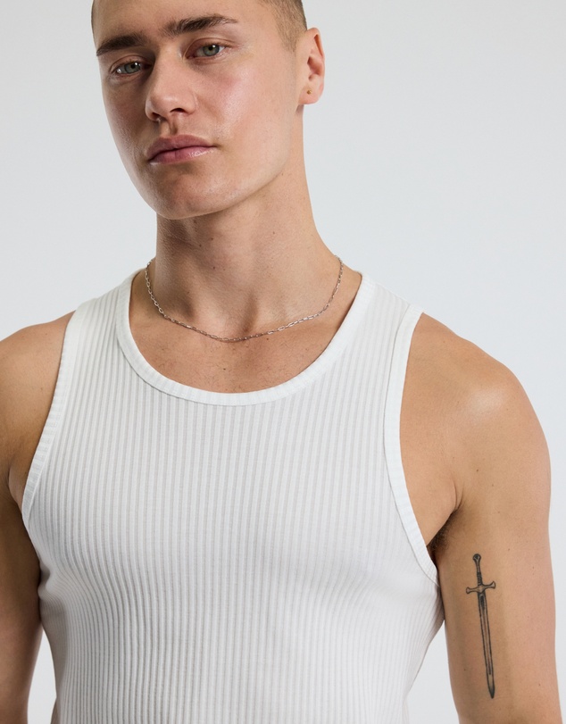 Calibre - Ribbed Tank White