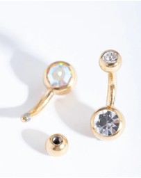 Lovisa - Gold Mini Belly Bar Pack