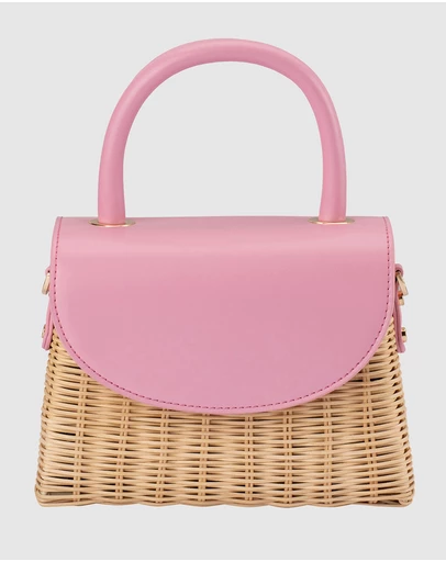 Olga Berg - Elle Wicker Top Handle